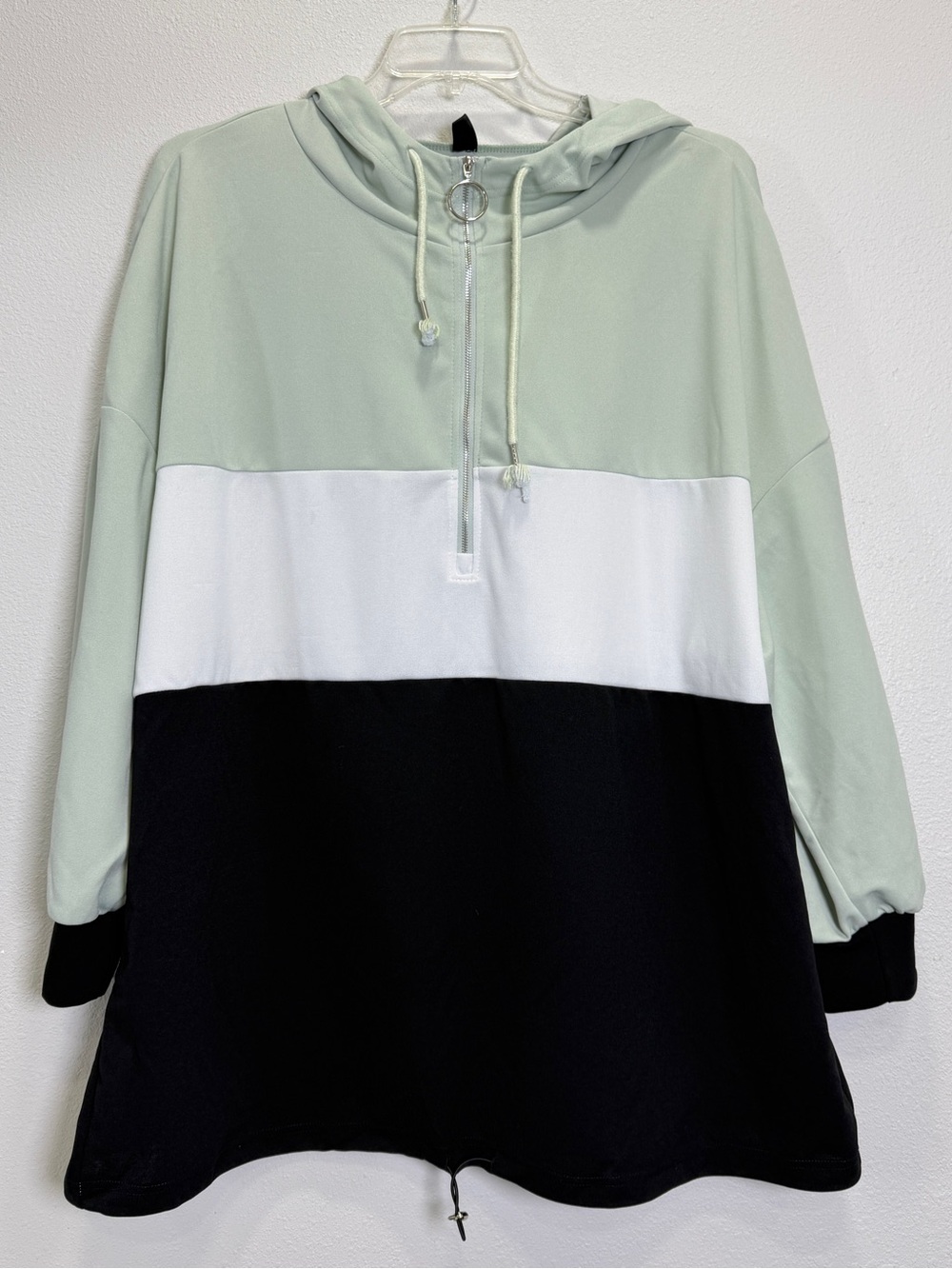 Shein Curve Womens Striped Hooded Pullover Size 4XL